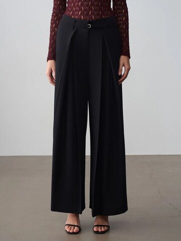 Dilvin Wide Leg Hose in Schwarz