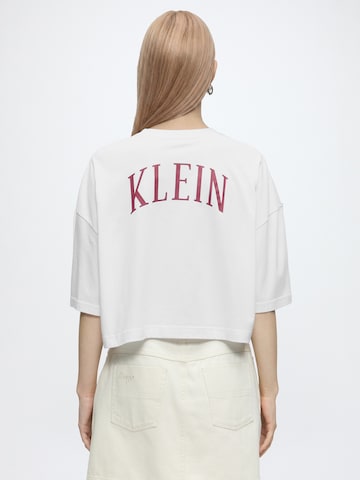 balta Calvin Klein Jeans Marškinėliai