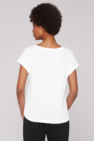 Soccx Ärmelloses Shirt mit Ausbrenner-Effekten in Weiß