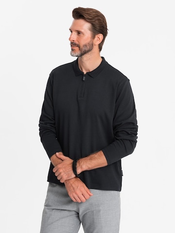 T-Shirt 'OM-POLS-0130' Ombre en noir : devant