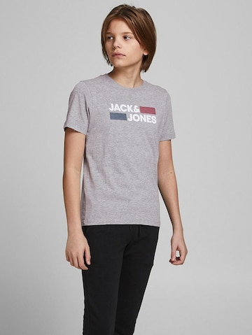 pelēks Jack & Jones Junior T-Krekls: no priekšpuses