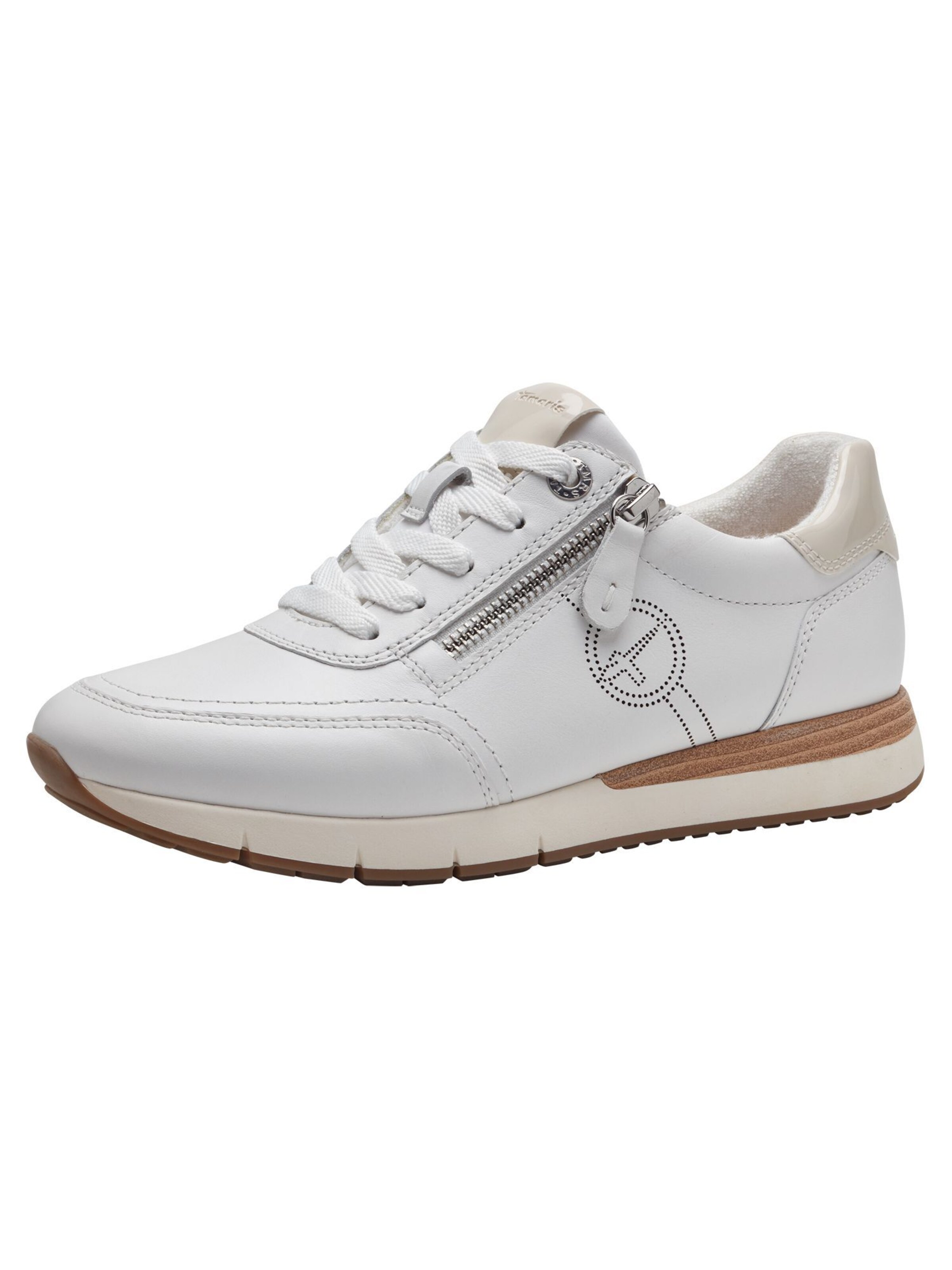 Baskets basses Tamaris en blanc : devant