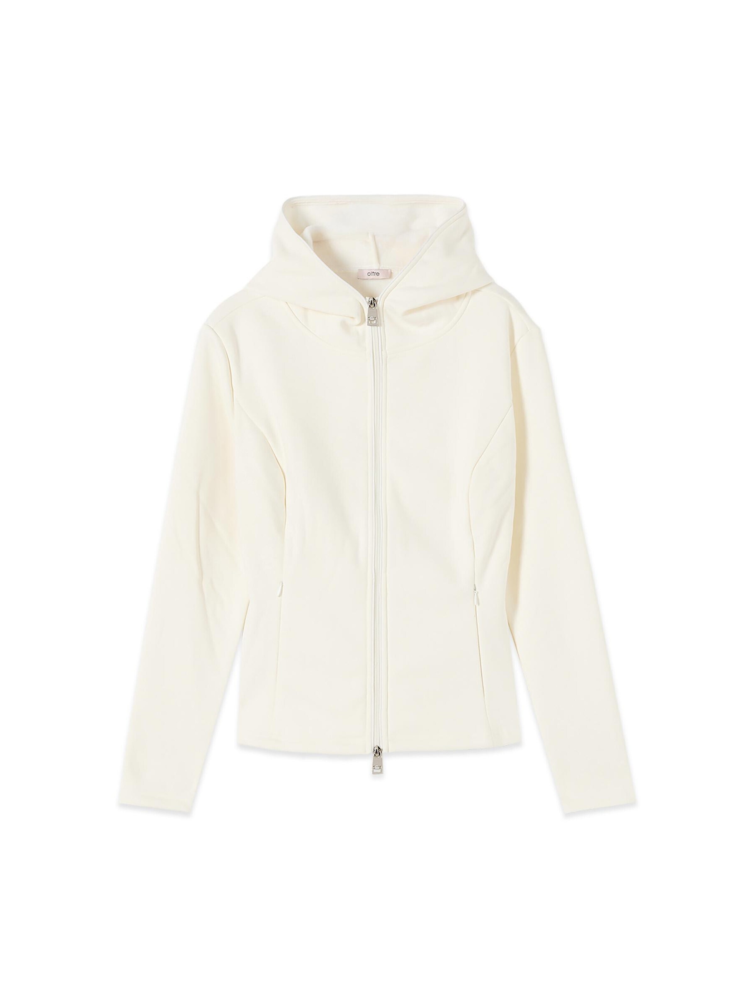 oltre - Sudadera con cremallera en blanco: frente