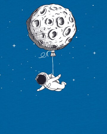 T-Shirt 'Funny Spaceman' watabout.kids en bleu