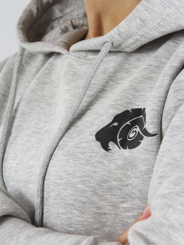Guggen Mountain Sweatshirt 'Kapuzenpullover HW08 Fleece Hoodie' in Grau: Vorderseite