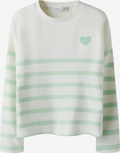 NAME IT Pulover 'NKFLine' veličine 116 u pastelno zelena / bijela, Pregled proizvoda