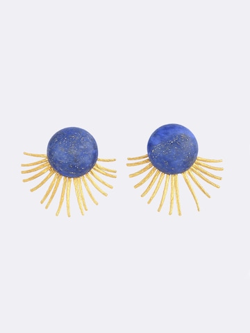 PUABI Earrings 'Rmoosh' in Blue: front