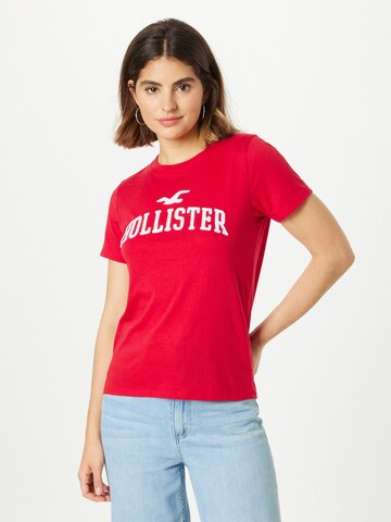 HOLLISTER Μπλουζάκι σε κόκκινο: μπροστά