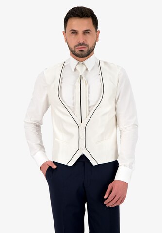 Prestije Suit Vest in White: front