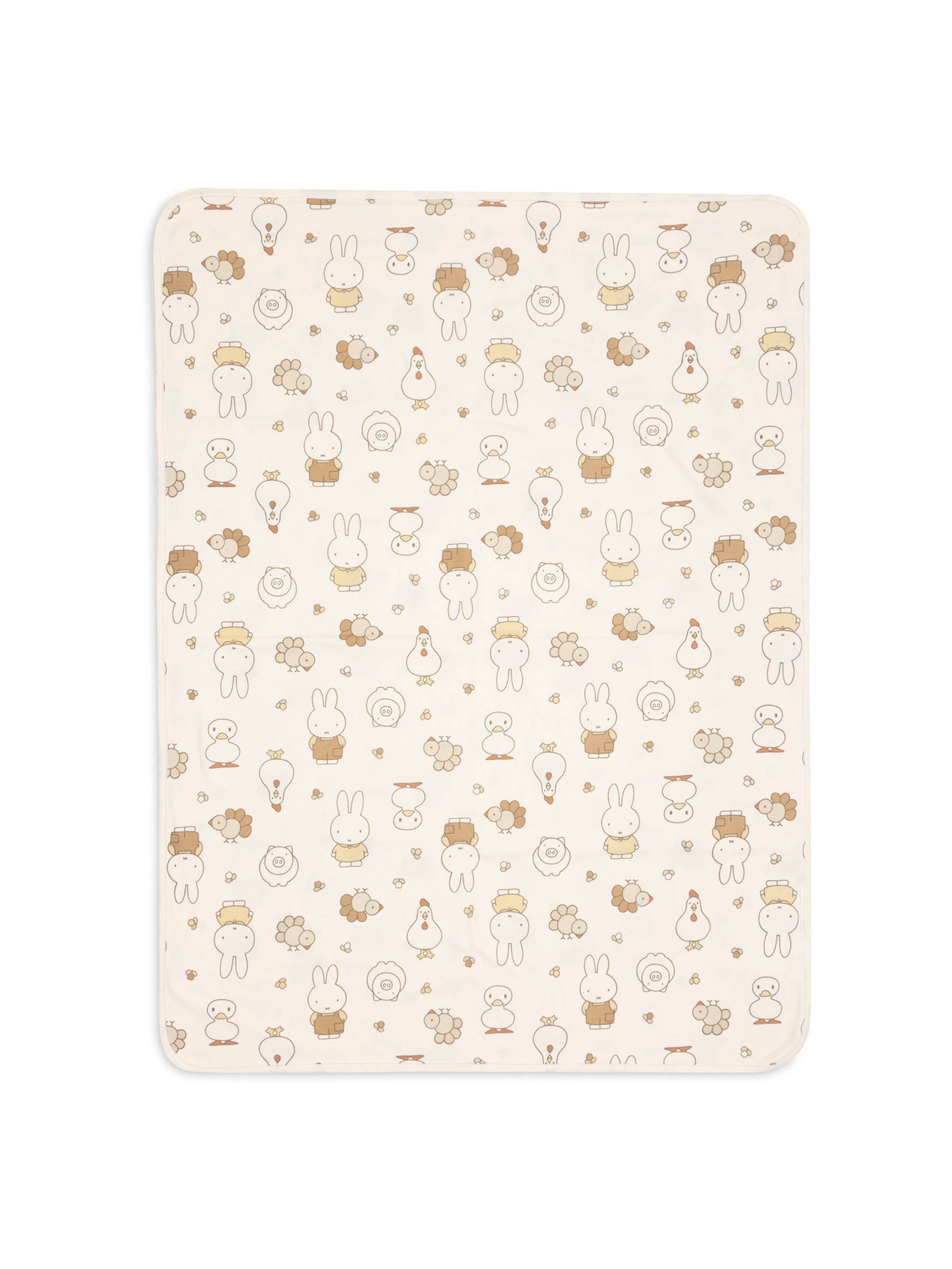 Jollein Babydeken 'Miffy Family Farm' in Wit: voorkant