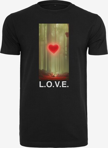 Maglietta 'Wood Love' di MT Men in nero: frontale