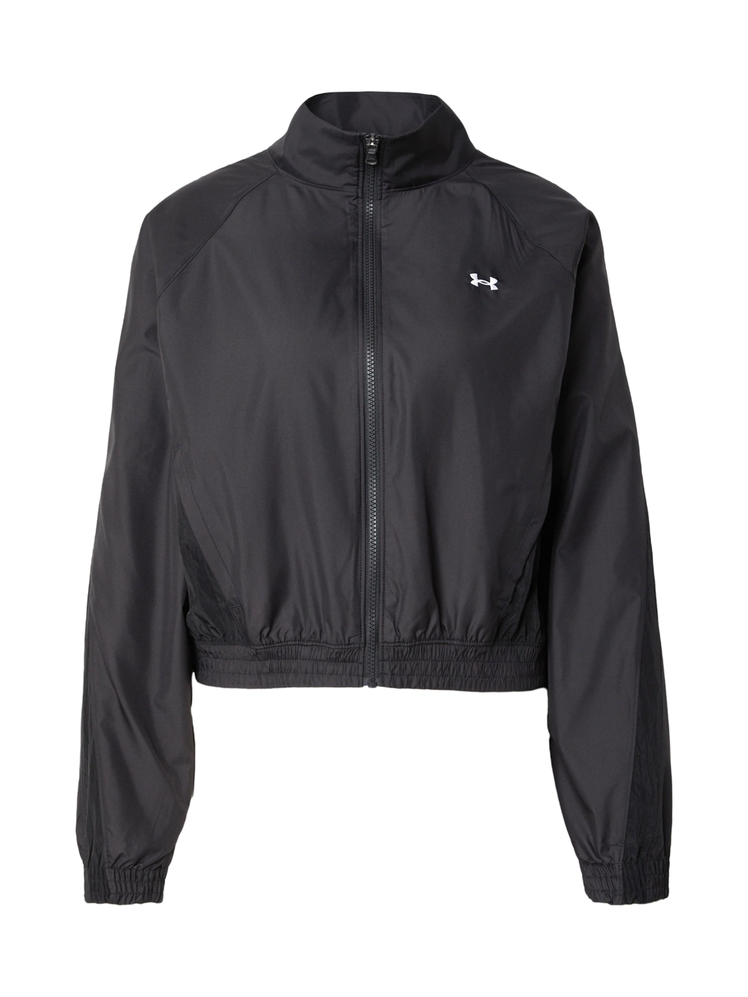 UNDER ARMOUR Athletic Jacket 'Woven' in Black: front