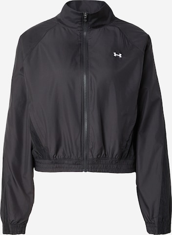 juoda UNDER ARMOUR Sportinė striukė 'Woven': priekis