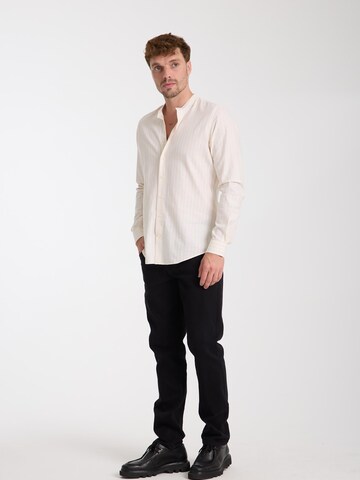 Slim fit Camicia business 'Caravaggio' di 7Camicie in beige