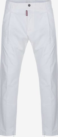 DS2regular Chino hlače 'Dsquared2 Super Light New Dan Hose weiß' - bijela boja: prednji dio