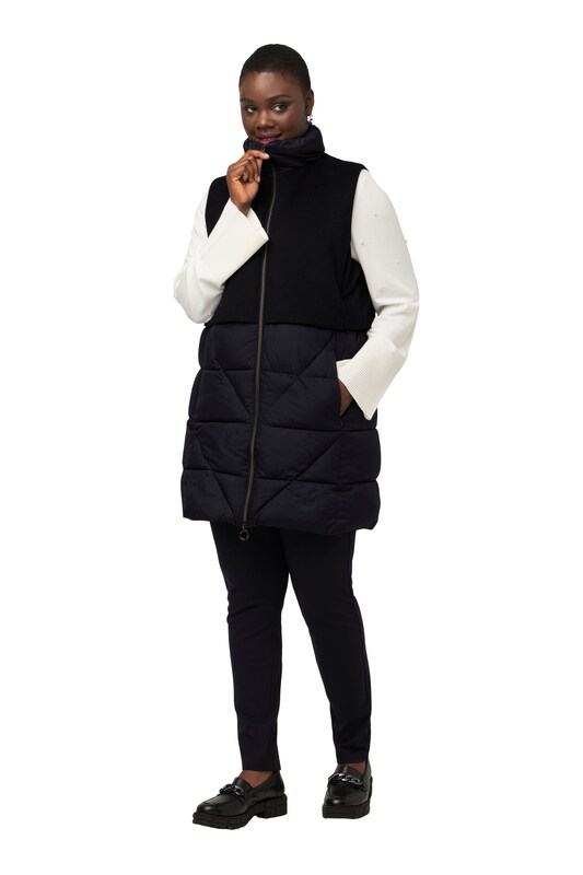 Ulla Popken Vest in Marine Blue