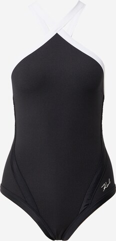 Maillot de bain Karl Lagerfeld en noir : devant