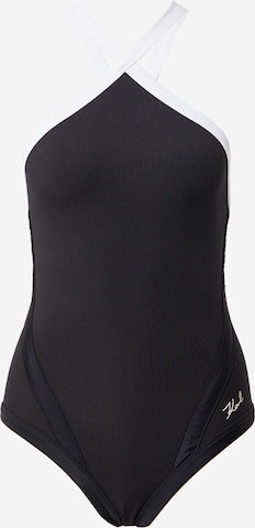 Karl Lagerfeld Ujumistrikoo, värv must: eest vaates