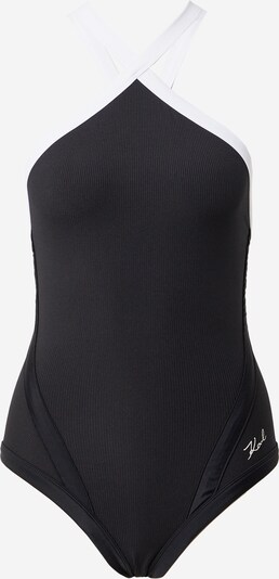 Karl Lagerfeld Strój kąpielowy w kolorze czarny / białym, Podgląd produktu