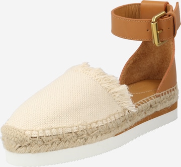 See by Chloé Espadrillid 'Glyn', värv valge: eest vaates