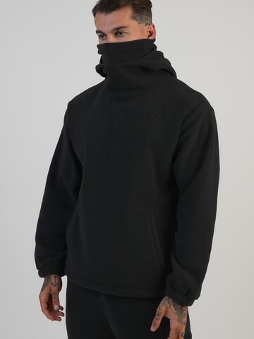 SikSilk Sweatshirt 'Polar Fleece Hoodie' in Schwarz