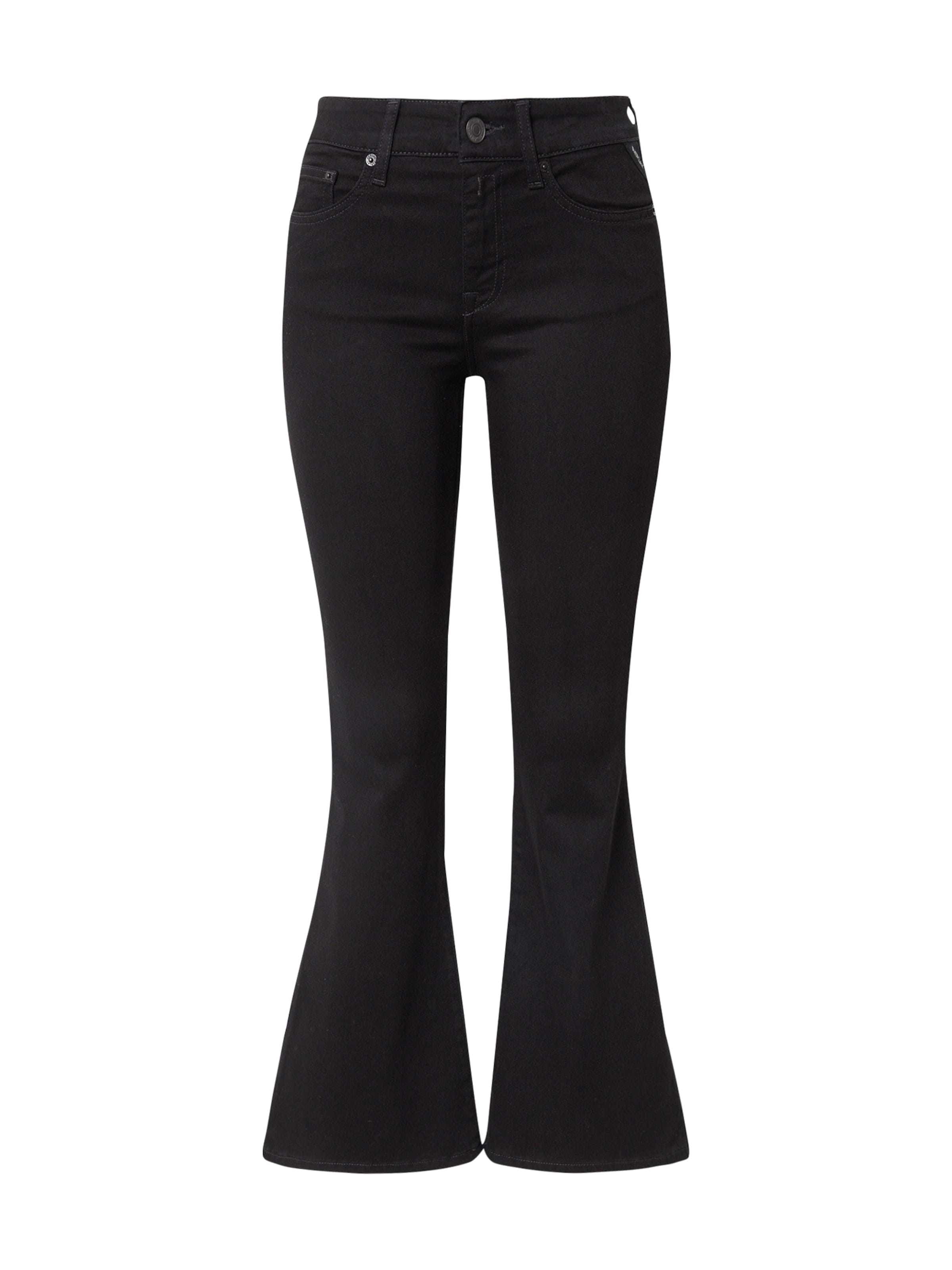 Flared Jeans 'JOELLA' di REPLAY in nero: frontale