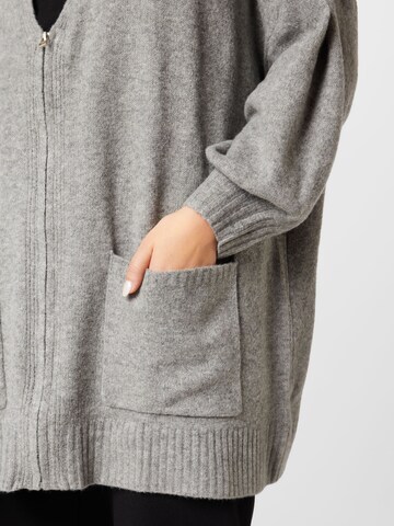 Zizzi Strickjacke 'MCOMFY' in Grau