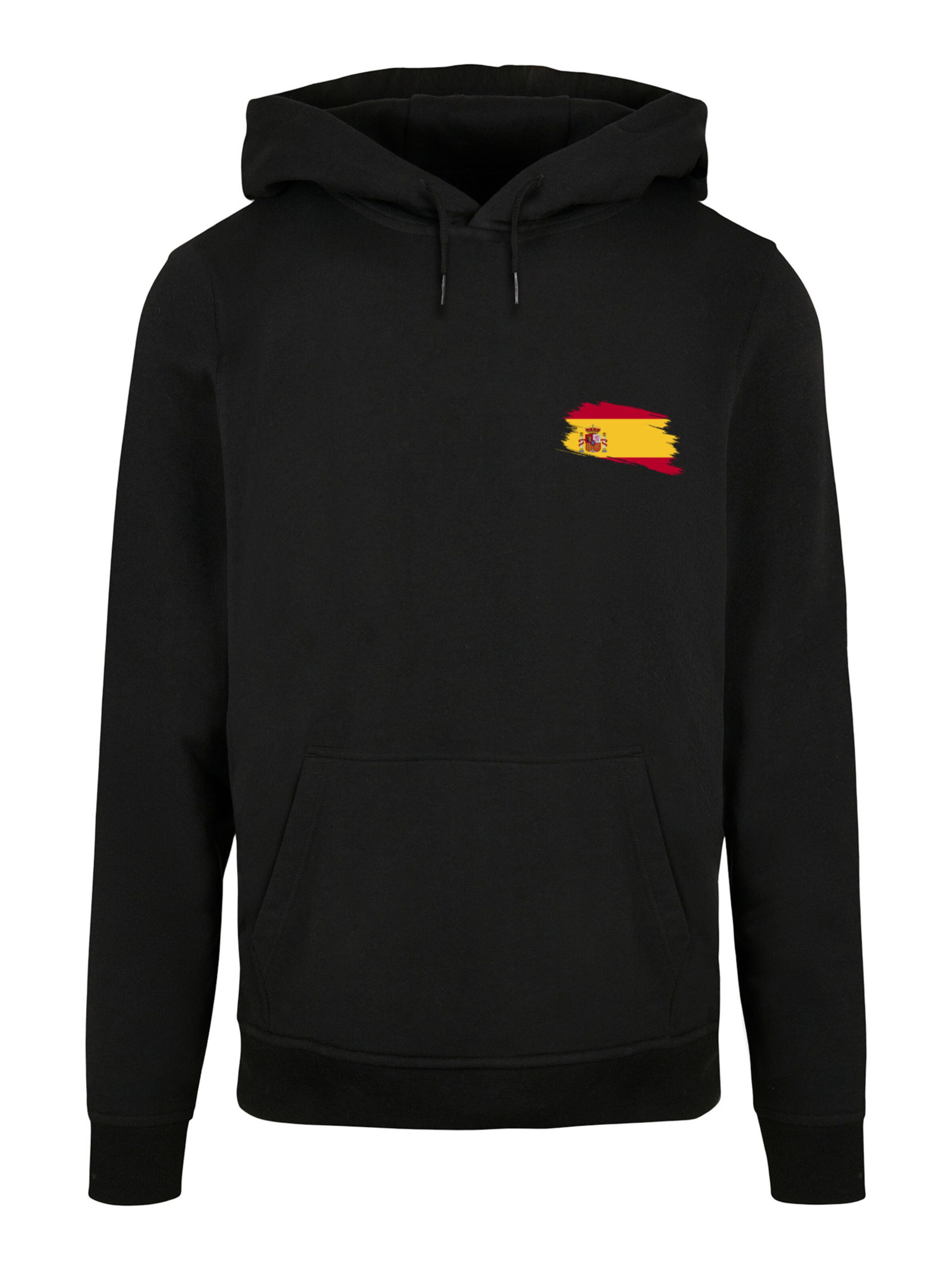 Sweat-shirt 'Spain Spanien Flagge' F4NT4STIC en noir : devant