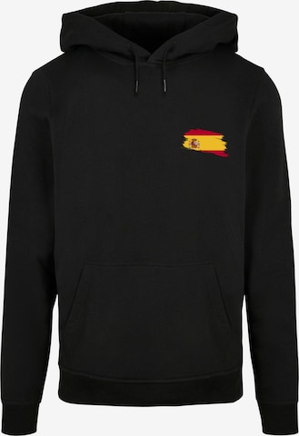 F4NT4STIC Sweatshirt 'Spain Spanien Flagge' in Zwart: voorkant
