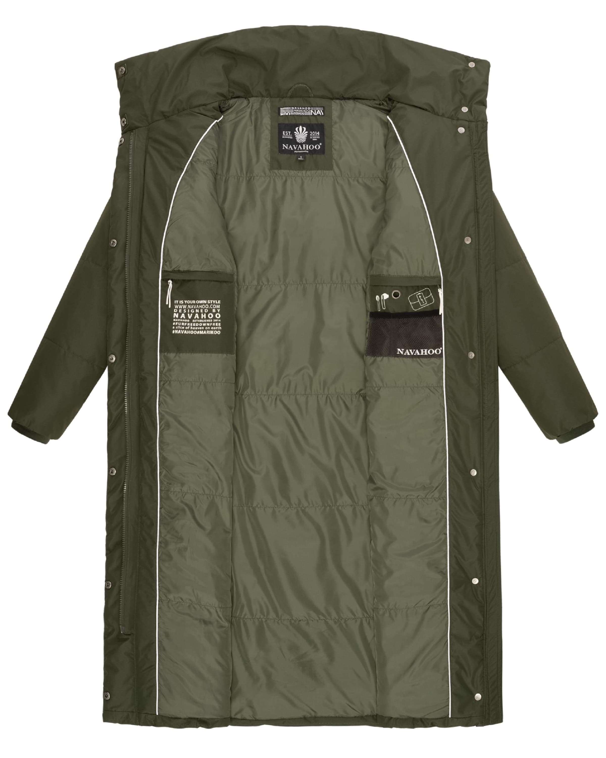 NAVAHOO Zimný kabát 'Mirenaa' - Zelená