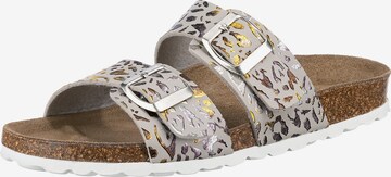 JOLANA & FENENA Mules in Grey: front