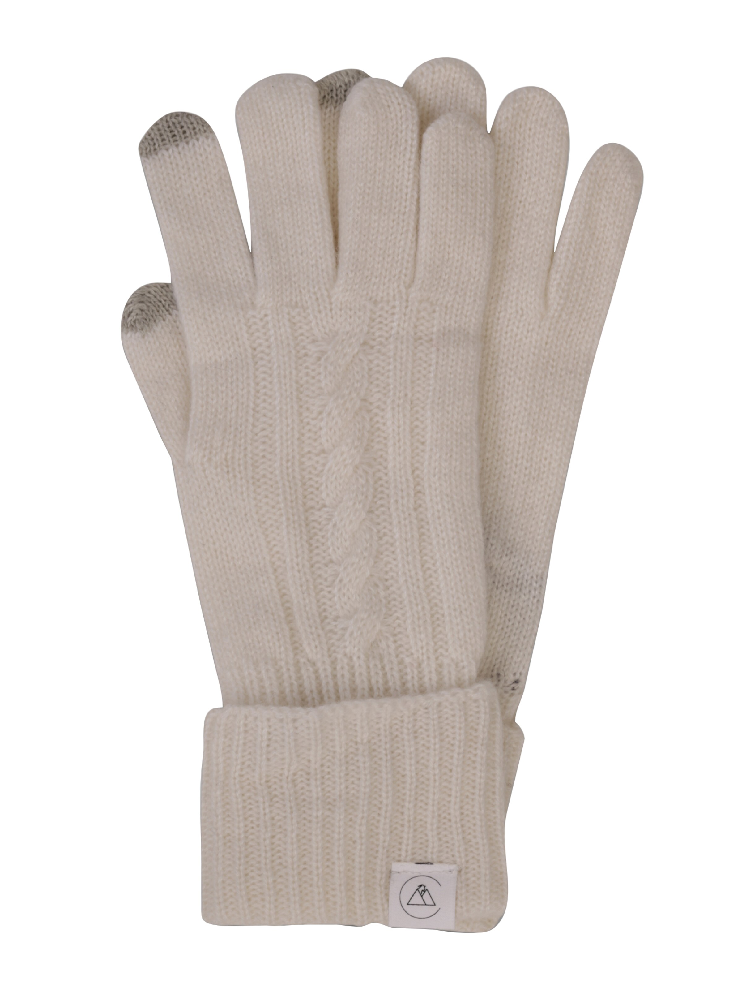 CASH-MERE.CH Fingerhandsker i hvid: forside