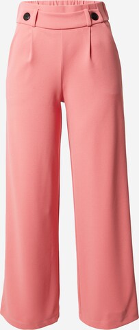 JDY Wide Leg Plissert bukse i rosa: forside