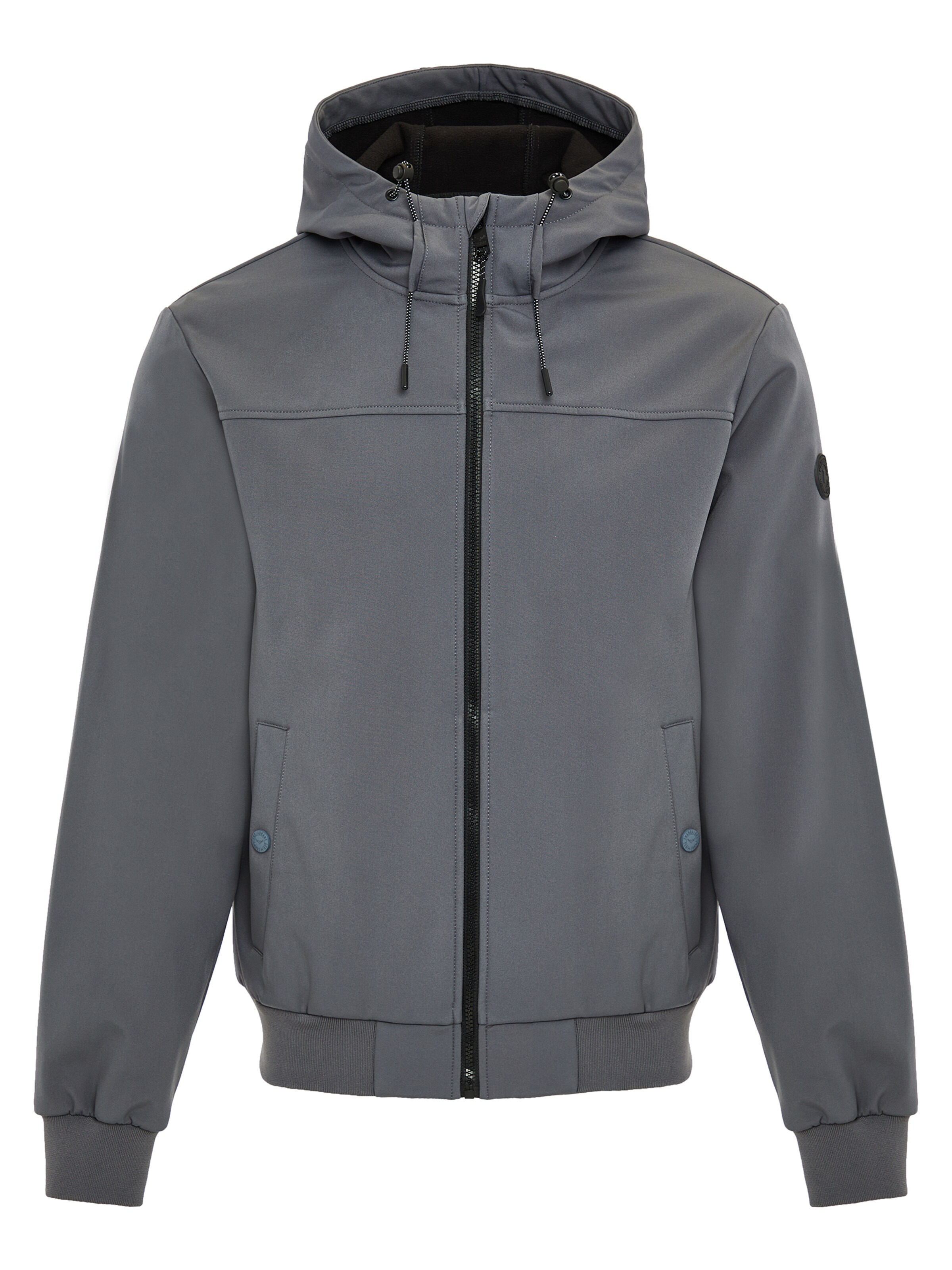 Threadbare Strickjacke 'Nerston' in Grau: Vorderseite