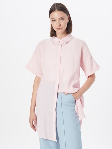 PIECES Dolga srajca 'TERRA' | roza barva: sprednja stran