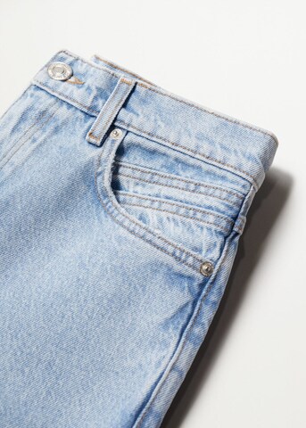 MANGO Tapered Jeans 'Mom 90' in Blauw