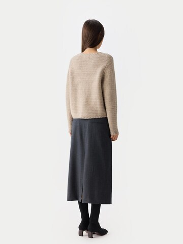 GOBI Cashmere Neuletakki 'Textured Knit Cashmere Jacket-Style Cardigan' värissä beige