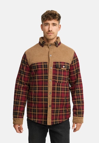 INDICODE JEANS Tussenjas 'Holz' in Bruin: voorkant