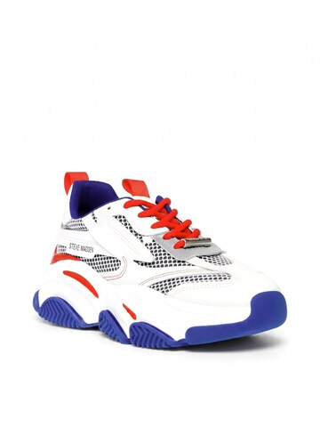 STEVE MADDEN Sneakers laag 'Womens Possession Blue / White Lace-Up Low-Profile Shoes' in Gemengde kleuren