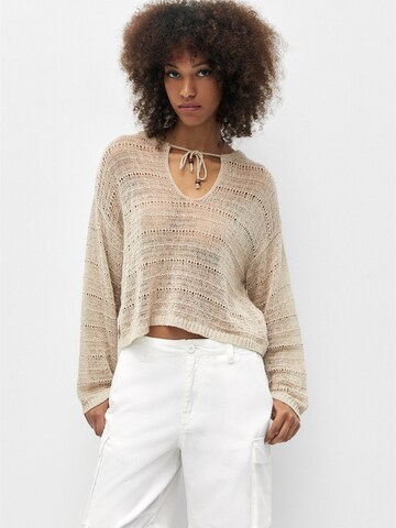 Pull&Bear Pullover in Beige: predná strana