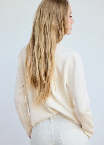 MANGO Sweater 'CHIMNEY' in Beige
