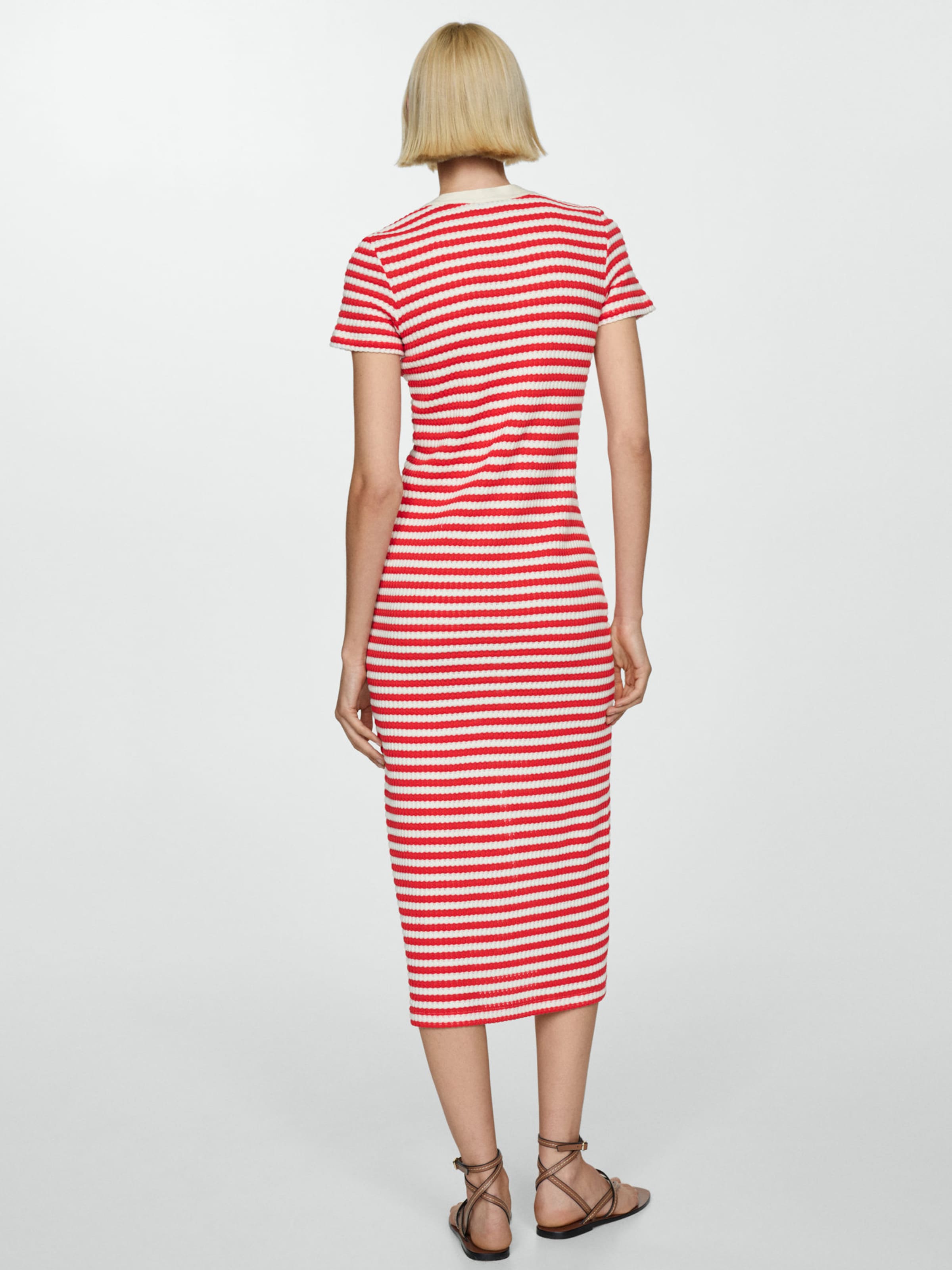 MANGO Knitted dress Tuni in Red ABOUT YOU
