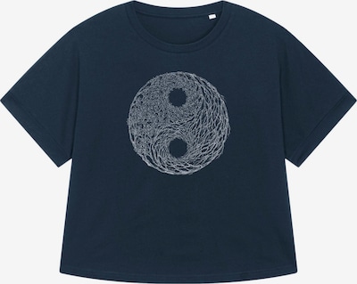 Life-Tree Oversizeshirt 'Organic Fairwear Oversized Shirt Women YinYang Navy Blue' in navy, Produktansicht