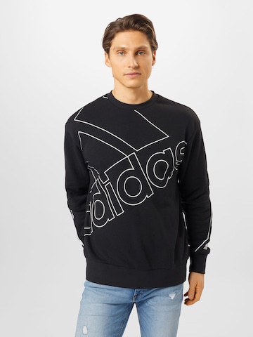 ADIDAS PERFORMANCE Skinny Sportsweatshirt in Schwarz: predná strana