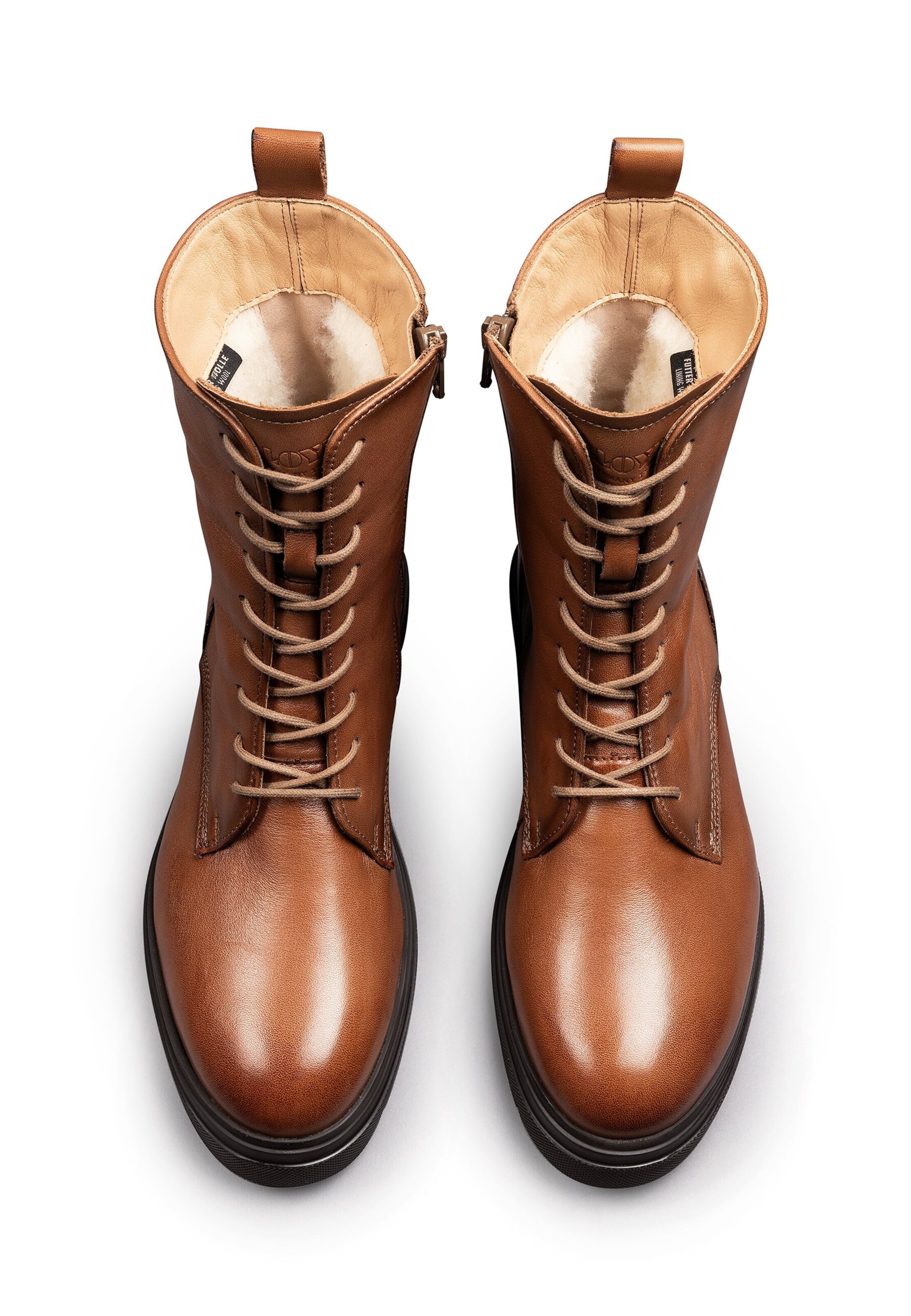 LLOYD Lace-Up Ankle Boots in Brown