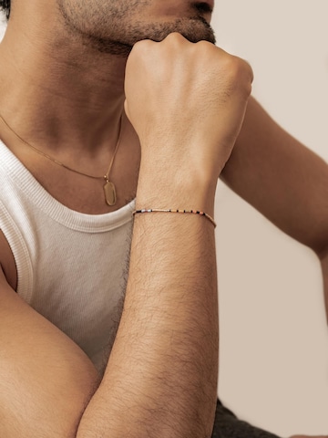 Hey Happiness Bracelet 'Vibrant Bead' in Silver: front