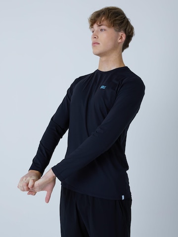 SPORTKIND Funktionsshirt 'Crew Neck Long Sleeve Shirt'‌‌‌‌‌‌‌‌‌‌ in Schwarz