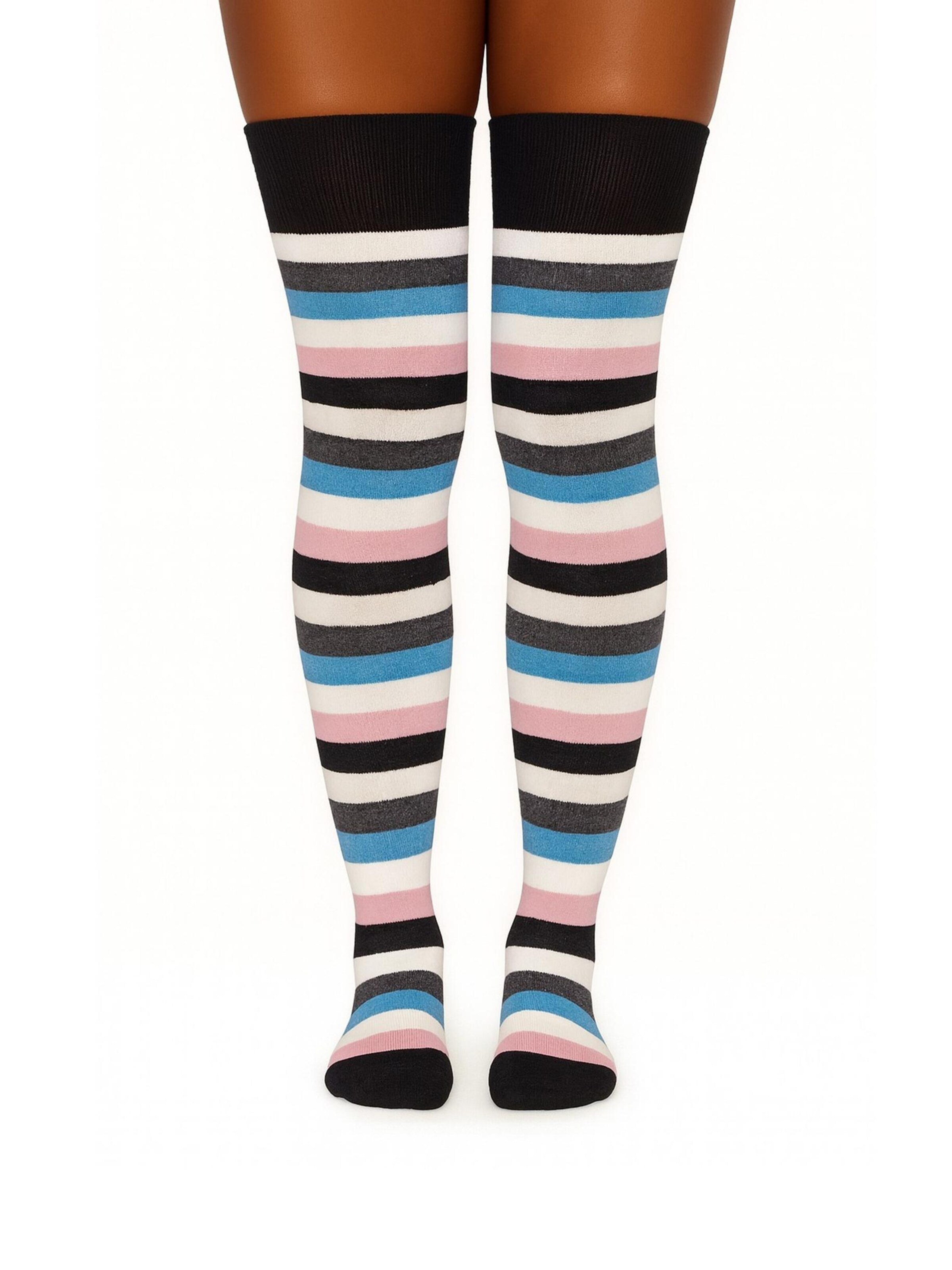 Lycille Over the Knee Socks 'Lycille' in Mixed colors: front