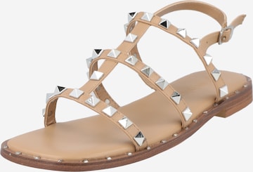 Sandales à lanières Dorothy Perkins en beige : devant