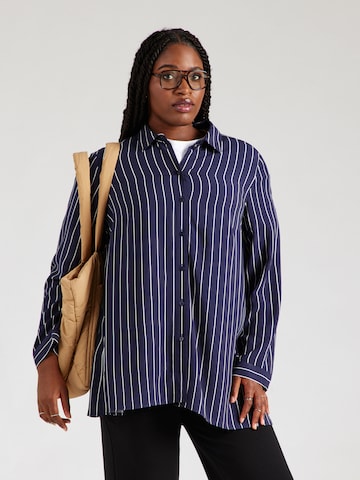 SAMOON Blouse in Blue: front